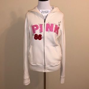 Victorias Secret PINK Vintage Style Bling Hoodie M